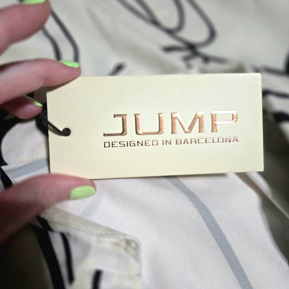 NWT JUMP Barcelona Black & White Abstract Maxi Dress - Size Medium - Picture 6 of 8